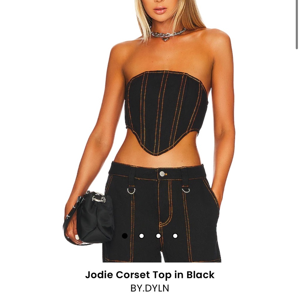 Corset denim top